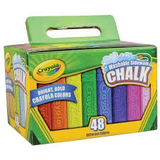 CRAYOLA WASHABLE SIDEWALK CHALK 48-COLOR SET CX51-2048	