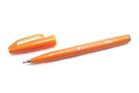 PENTEL SIGN PEN W/ BRUSH TIP ORANGE PLSES15C-F