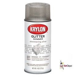 SPRAY GLITTER SILVER 4OZ  KR402