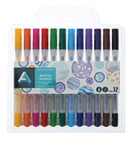 MARKER SET ART ALTERNATIVES DUAL TIP BRUSH MARKER SET 12PC AAEMDTSET001