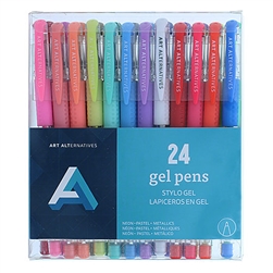 GEL PEN SET ART ALTERNATIVES 24PC - AAEMGELSET24