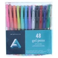 GEL PEN SET ART ALTERNATIVES 48PC - AAEMGELSET48