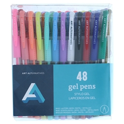 GEL PEN SET ART ALTERNATIVES 48PC - AAEMGELSET48