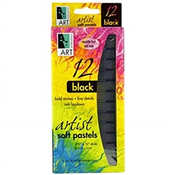 PASTELS BLACK 12/SET AA17774