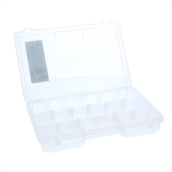 BOX ORGANIZER CLEAR 11w X 7.2h  X 1.7D AA18611