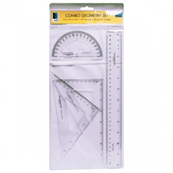 GEOMETRY SET RULER COMBO 4PC SET 12 INCH AA27022