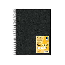 HARDBOUND SKETCHBOOK AA 5.5x8 inches 75LBS 80 sheets SPIRAL AA75111