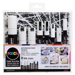 POSCA PC-3M Fine Bullet Paint Marker Set (8-Colors) 098616 - The