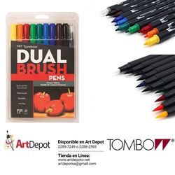 TOMBOW DUAL BRUSH MARKER SET 10/PRIMARY TB56167