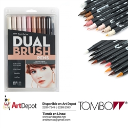 TOMBOW DUAL BRUSH MARKER SET 10/PORTRAIT TB56170