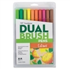 TOMBOW DUAL BRUSH MARKER SET 10/CITRUS TB56196