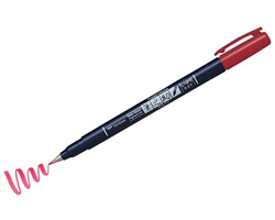 FUDENOSUKE BRUSH PEN FINE RED TB56421