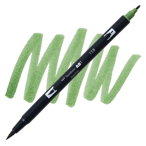 Tombow Dual Brush Pen - 158 - Dark Olive