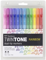 MARKER SET TWINTONE TOMBOW RAINBOW 12/SET TB61526