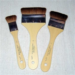 BRUSH SET ROYAL 3 PC SOFT CAMEL HAIR FOR BLENDING - OIL/WATERCOLOR RYRART-105