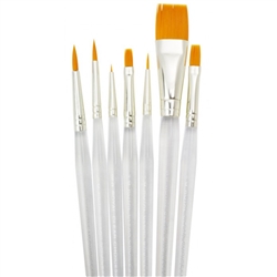 BRUSH SET ROYAL CLEAR CHOICE 7/PK - ACRYLIC/OIL/WATERCOLOR RYCL-7