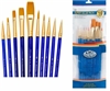 BRUSH SET ROYAL SVP1 SUPER VALUE 10PC SET GOLD NYLON HAIR - ACRYLIC/WATERCOLOR RSSVP1