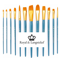 BRUSH SET ROYAL VALUE PACK - 12PC SET GOLD NYLON - ACRYLIC/WATERCOLOR/TEMPERA RYRSET-9306