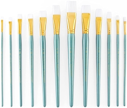 BRUSH SET ROYAL VALUE PACK - 12PC SET WHITE NYLON - ACRYLIC/WATERCOLOR/TEMPERA RYRSET-9309