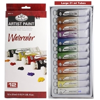 WATERCOLOR SET ROYAL - 12 COLOR-21ML LARGE TUBES WAT21-12