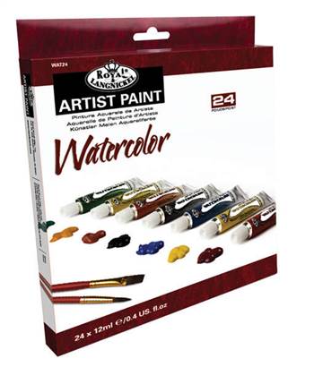 WATERCOLOR SET ROYAL -  24 COLOR-12ML TUBES WAT24