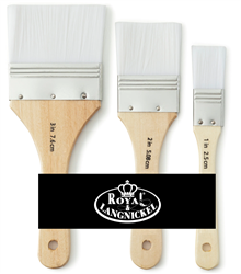 BRUSH SET ROYAL 3PC LARGE AREA WHITE TAKLON - ACRYLIC/ WATERCOLOR RYRCC-804