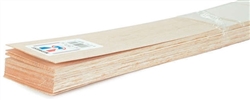 BALSA SHEET 2.5mm x 7.6mm x 91.4cm 10YY MI6303