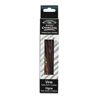 Pacific Arc Artist Vine Charcoal, Soft, Black 4 Charcoal Sticks for Drawing, Sketching, and Fine Art