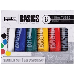 ACRYLIC SET LIQUITEX BASICS SET 6X118ML TUBES LQ101076