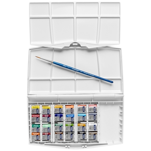 Winsor Newton Cotman Water Color Painting Plus Set of 24 deals Half Pans