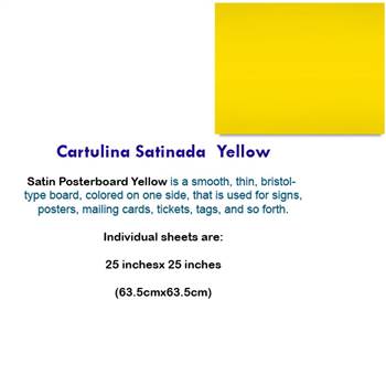 CARTULINA SATINADA YELLOW 10045