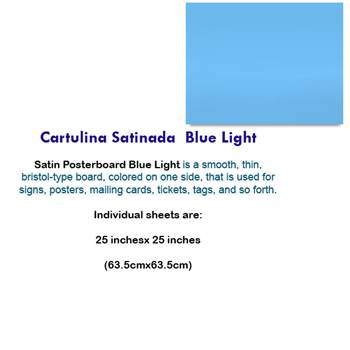 CARTULINA SATINADA BLUE LIGHT 10050