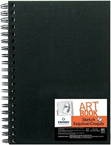 Sketchbook Art Book One A5 - Canson - black, 100 g, 98 sheets