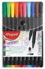 MARKER SET MAPED GRAPH - ASSORTED COLORS 10/SET HX749150