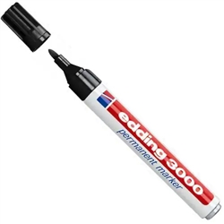 EDDING 3000 PERMANENT MARKER BULLET TIP BLACK ED3000001