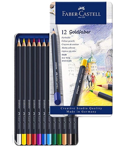 Faber Castell Colored Pencils Super Soft, Set of 100, Round Water