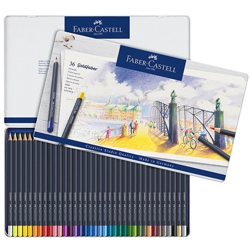 Faber Castell Polychromos Color Pencil Set - 36 Pencils in Metal Tin
