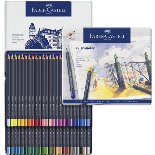 FABER CASTELL GOLDFABER COLOR PENCIL TIN 48 COLORS FC214748