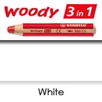 WATER SOLUBLE WAX PENCIL STABILO WOODY  WHITE SW880-100