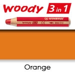 WATER SOLUBLE WAX PENCIL STABILO WOODY ORANGE SW880-220