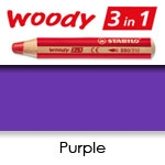 WATER SOLUBLE WAX PENCIL STABILO WOODY PURPLE SW880-385