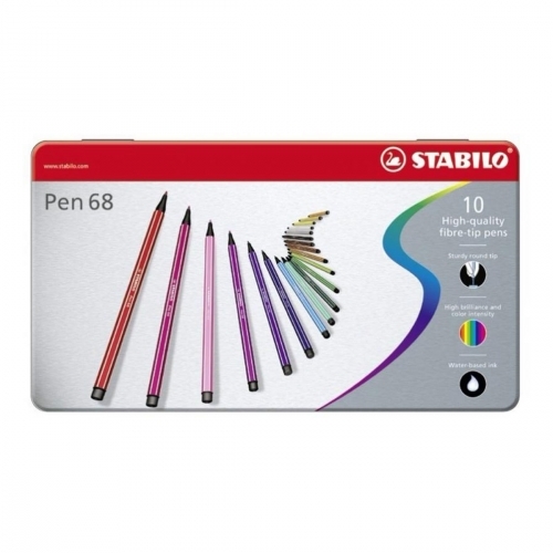 STABILO Pen 68 Brush Tip Set of 10