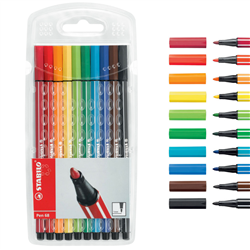 MARKER SET STABILO 68 10PC WALLET SW6810-PL-DISC