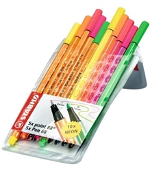 MARKER SET STABILO 68 & 88 PEN SET 10 NEON SW8868-10-1