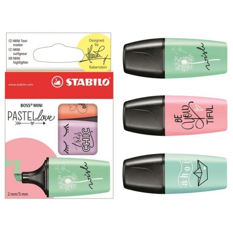STABILO BOSS Mini Pastellove Highlighter 6 Pack