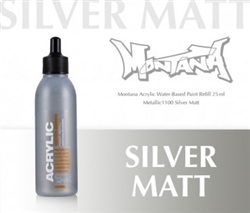 ACRYLIC MONTANA REFILL 25ML OUTLINE SILVER MATTE MXA323737