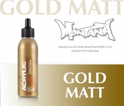 ACRYLIC MONTANA REFILL 25ML GOLD MATTE MXA371578