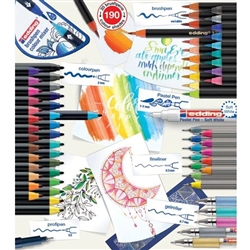 EDDING COLOR HAPPY LARGE SET 70 PCS - ASSORTED PEN TYPES PLUS A COLOR MIXER  EDUSCH69-1