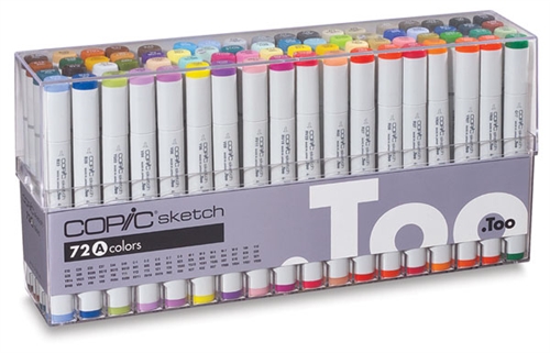 COPIC SKETCH MARKER SET - 72PC SET A CMS72A