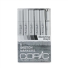 COPIC SKETCH MARKER SET - 6PC SKETCHING GRAYS CMSNGRAY